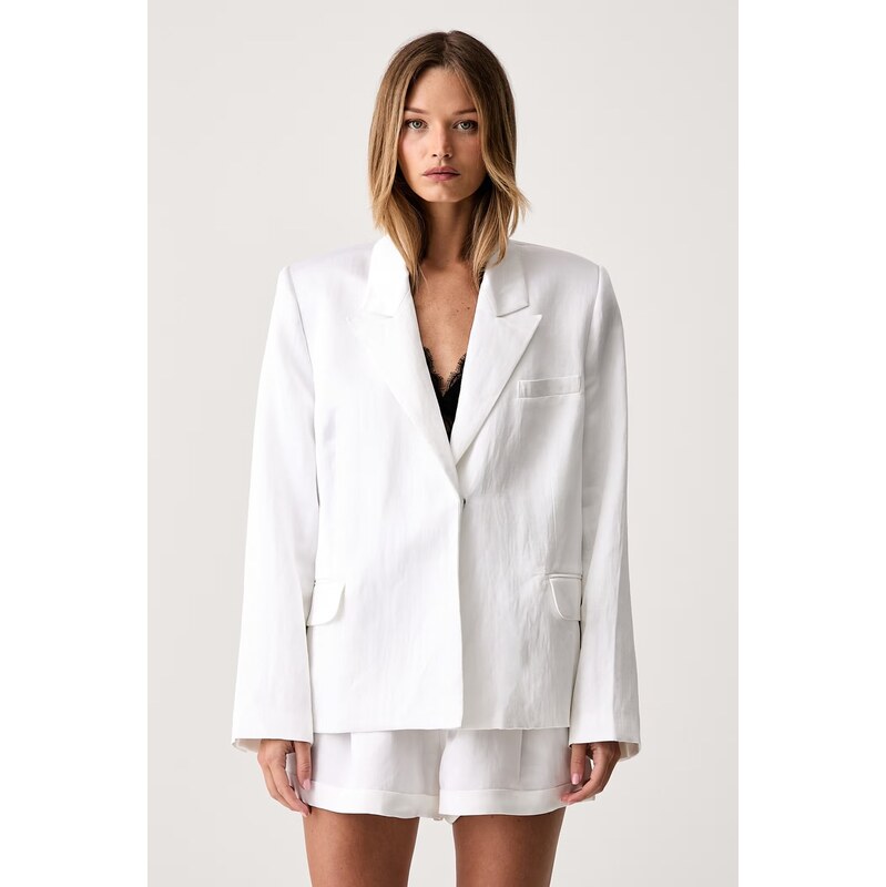 Le Privé sako dámské s viskózou FRANCOISE BLAZER BLANC