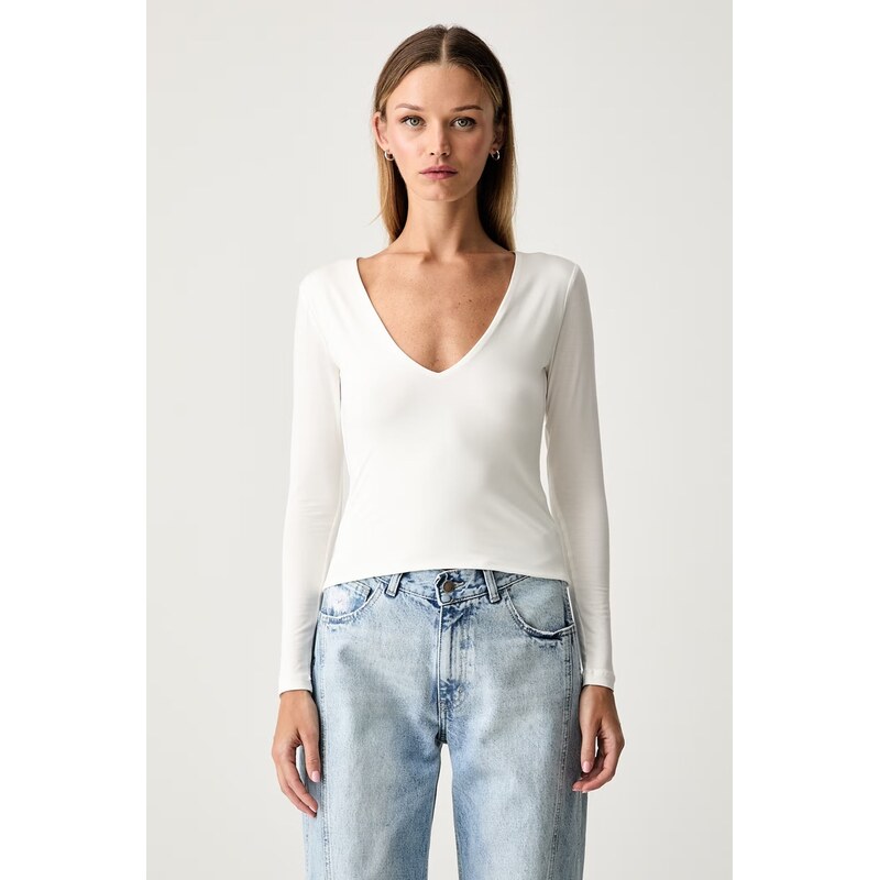 Le Privé halenka dámská s modalem ODILE TOP BLANC