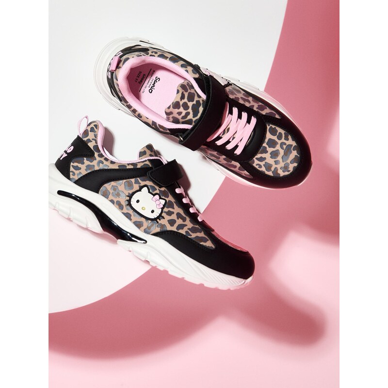Sinsay - Lehké tenisky s leopardím vzorem a aplikací Hello Kitty