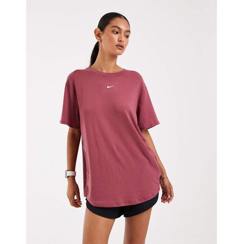 Nike Training One Dri-FIT relaxed short sleeve top in pink
