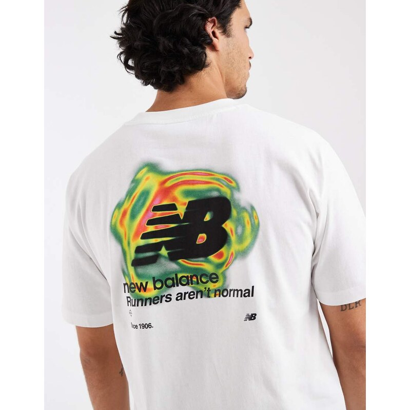 New Balance heat map graphic motion t-shirt in white