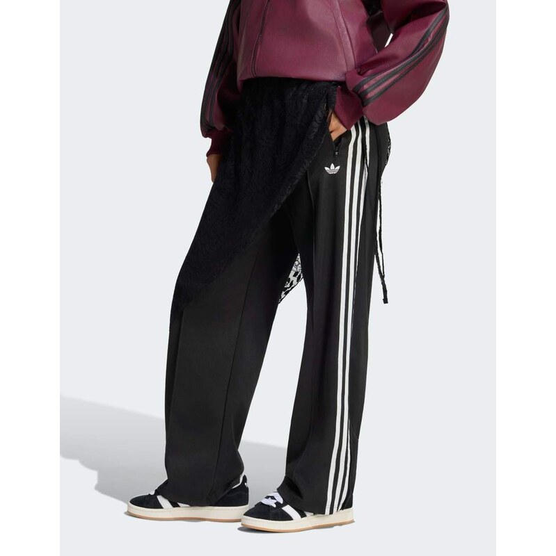 adidas Originals 2in1 firebird loose track pants with lace skirt