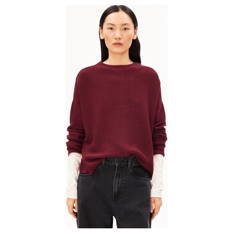 Armedangels Bavlněný svetr Merinaa Velvet Red XS