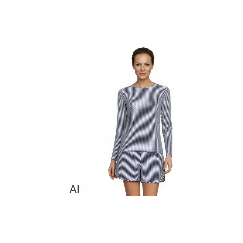 Long Sleeve Crew Neck SunShade UPF50 Quick Dry Swim Tee, Women,