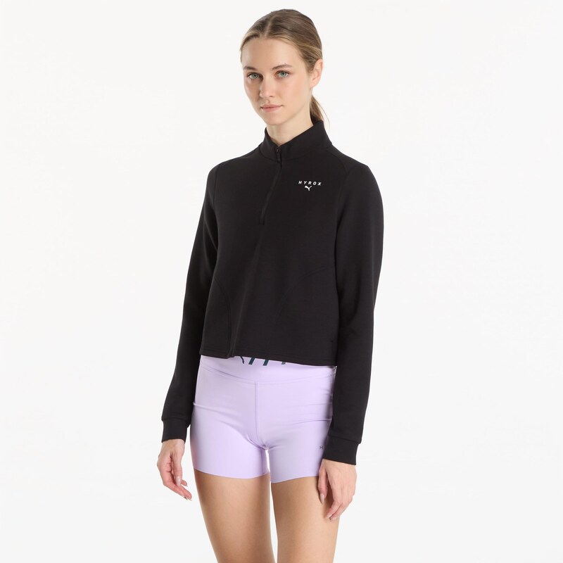 Mikina Puma W Puma X Hyrox Cloudspun 1/4 Zip Puma Black S