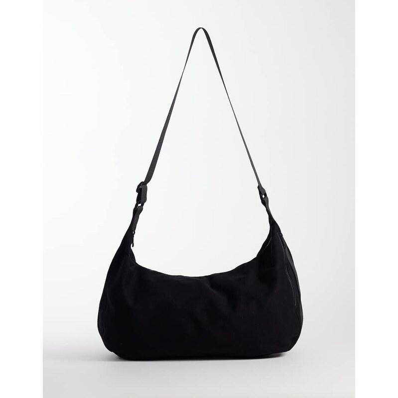 ASOS DESIGN canvas crossbody bag in black