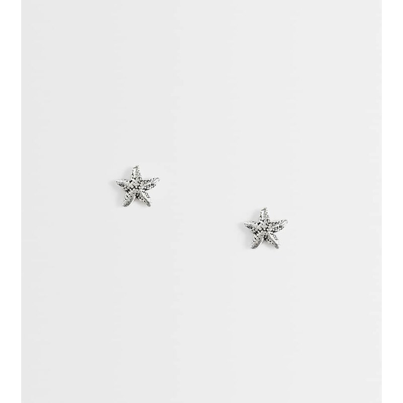 Kingsley Ryan textured starfish stud earrings in sterling silver