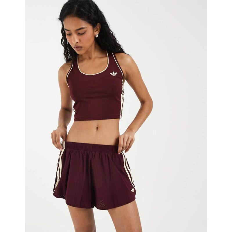 adidas performance adidas Originals Sport skort in burgundy and