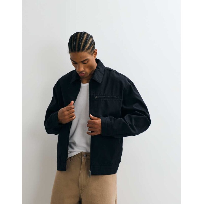 Jack & Jones worker jacket in black