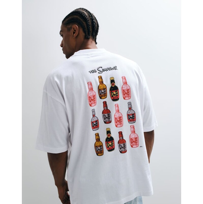 ASOS DESIGN oversized t-shirt with the Simpsons duff beer print