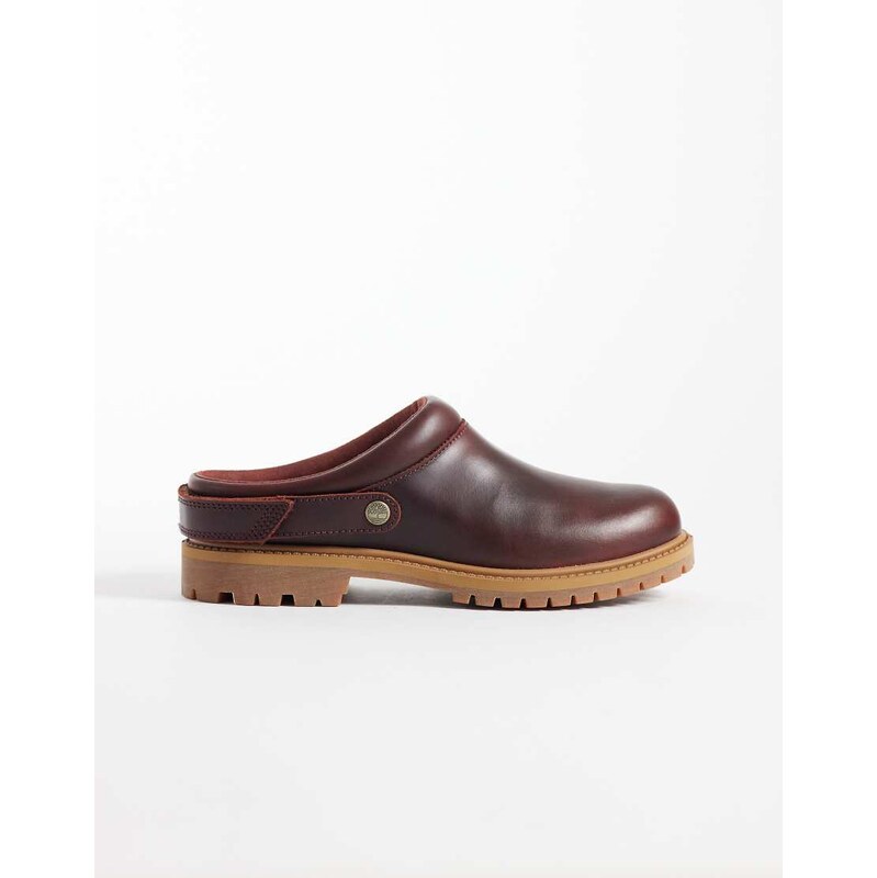 Timberland clog shoe in burgundy-Red