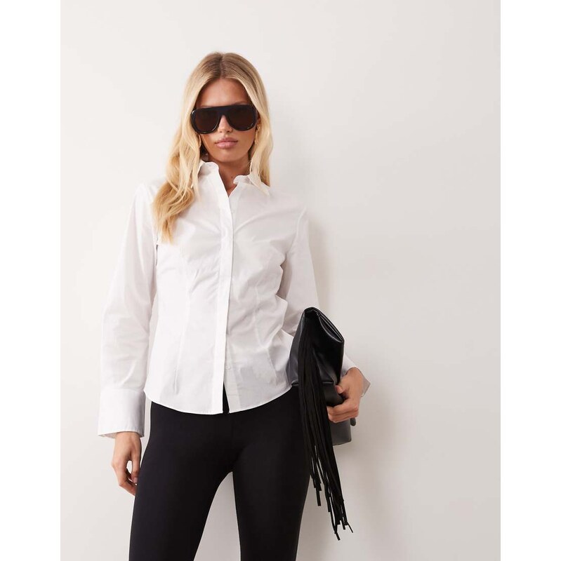 Mango tailored shirt in white