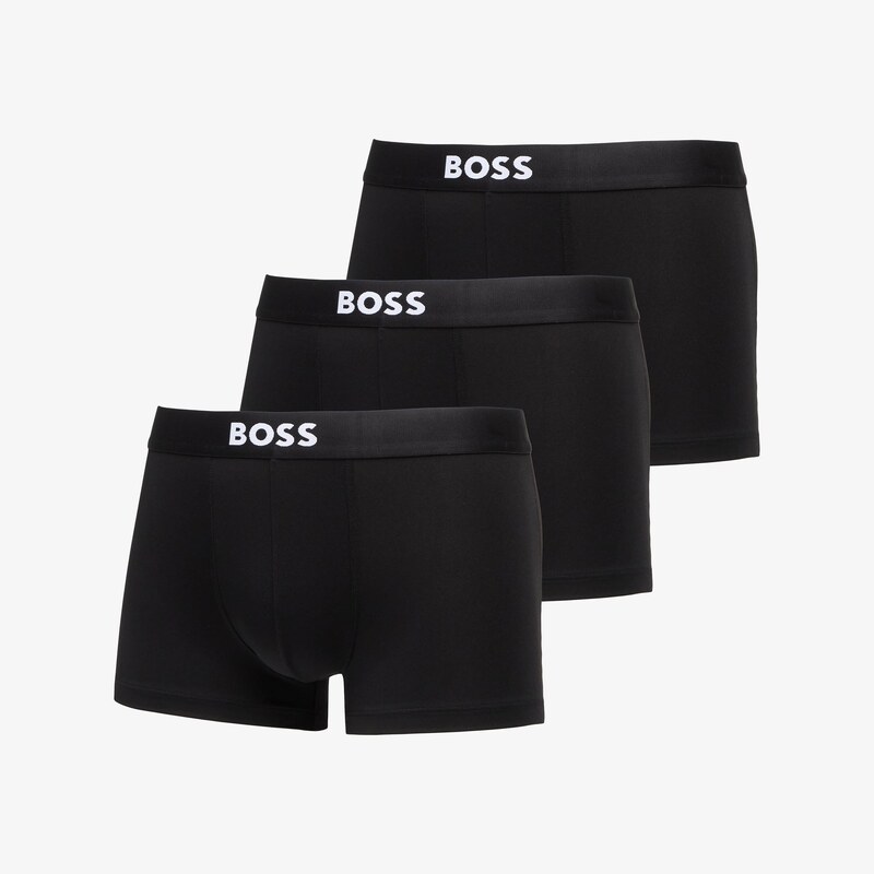 Boxerky Hugo Boss Trunk 3-Pack Micro One Black XXL