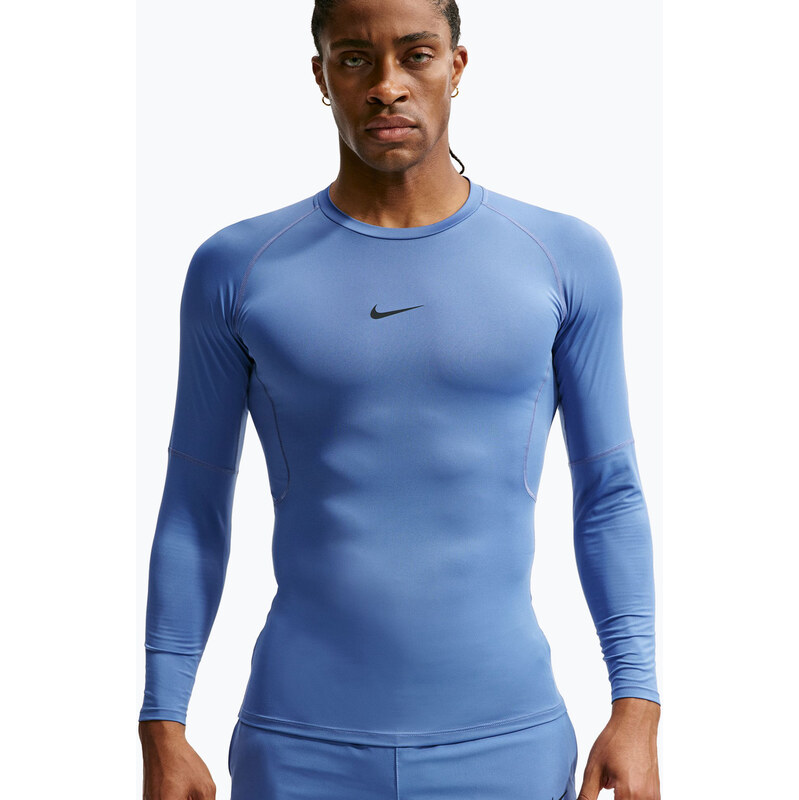 Pánské tréninkové tričko Longsleeve Nike Pro indigo storm/black