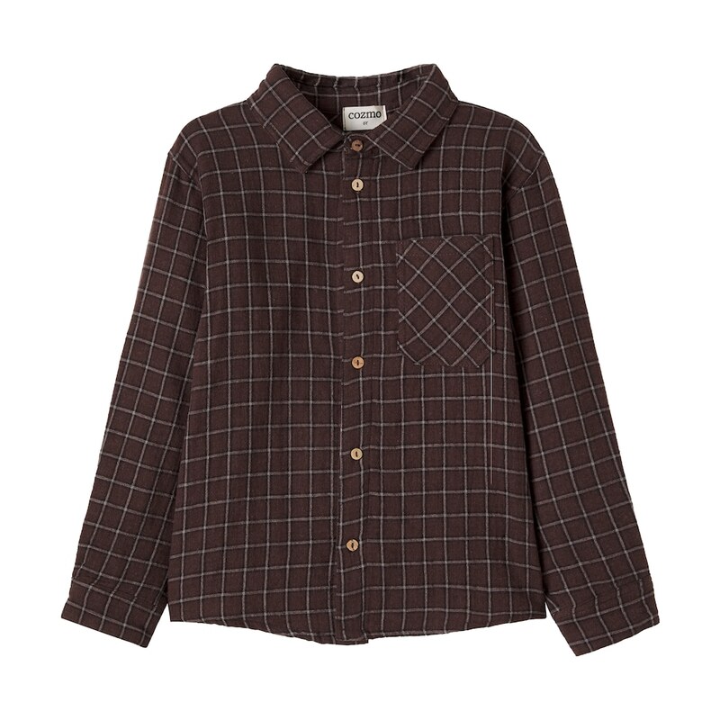 Cozmo Turin checked cotton flannel shirt