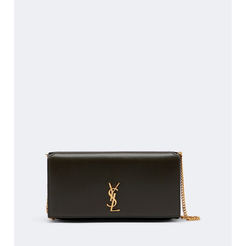 Saint Laurent Cassandre leather phone pouch