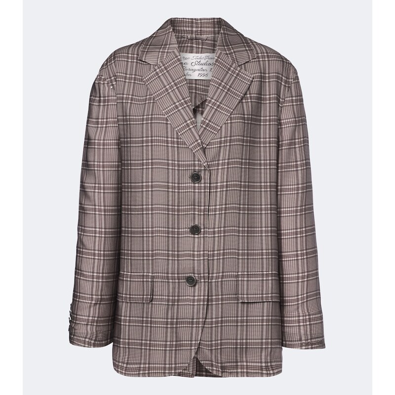 Dámský blejzer Acne Studios v tmavě šedé barvě