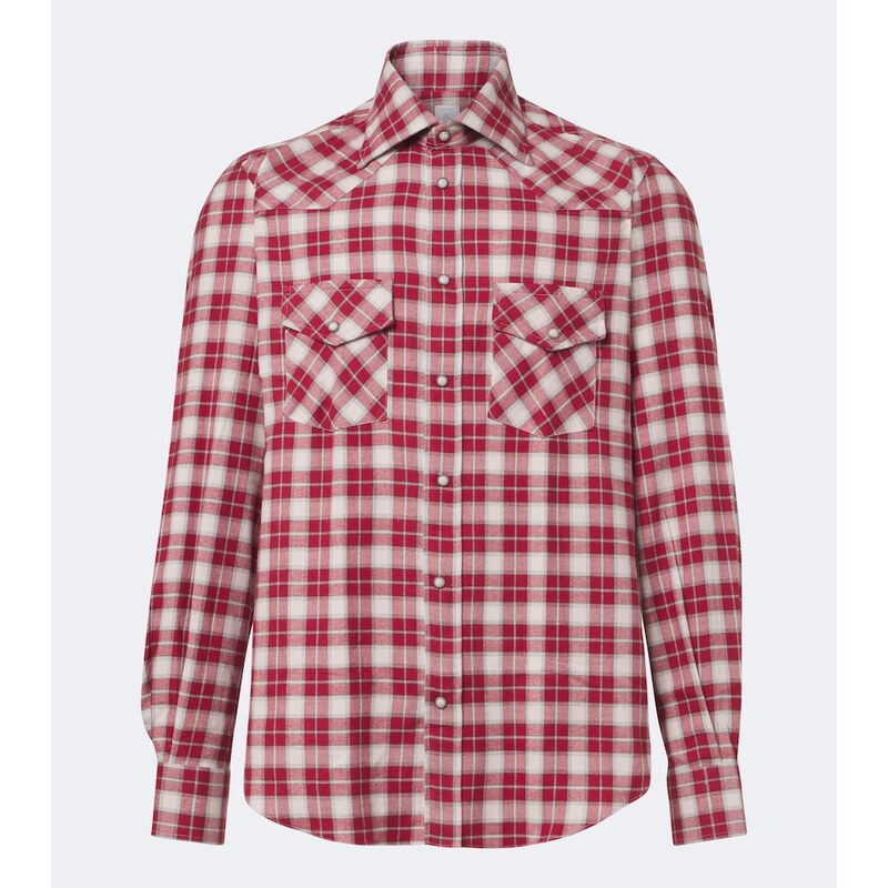 Eleventy Plaid cotton shirt