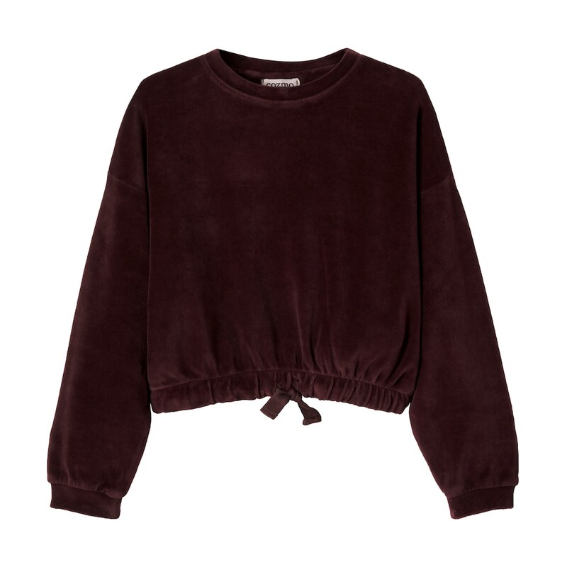 Cozmo Fara cotton-blend velvet sweatshirt