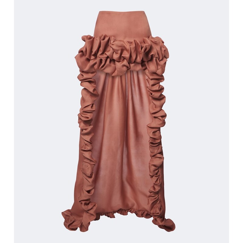 Saint Laurent Bubble silk gazar miniskirt