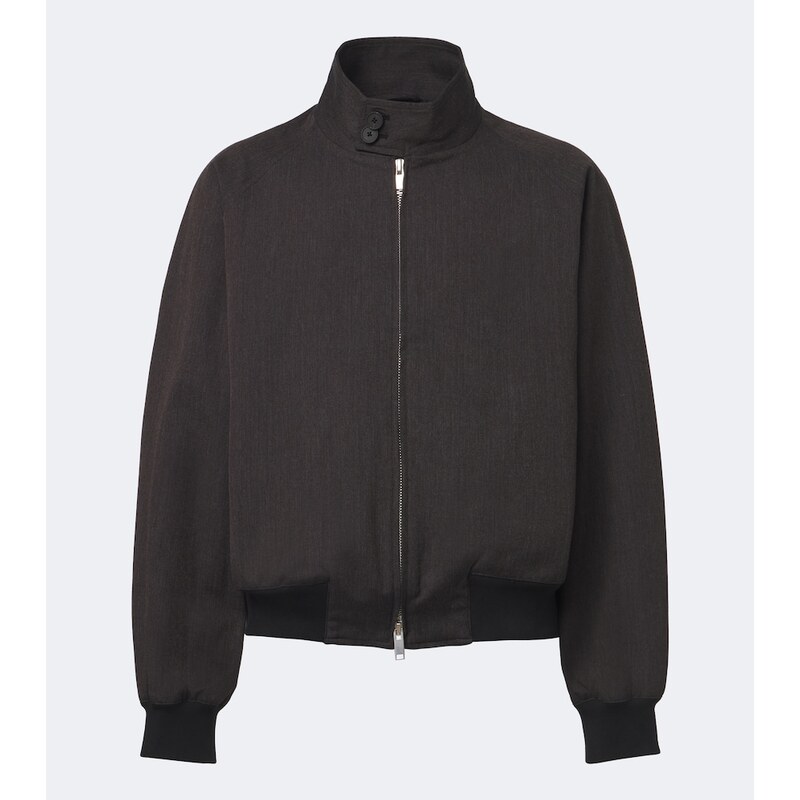 Studio Nicholson Over cotton and wool bomber jacket