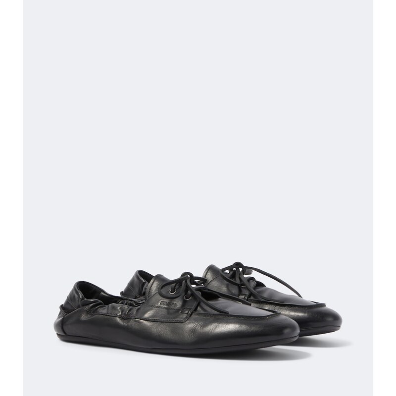 Prada Shuffle leather loafers