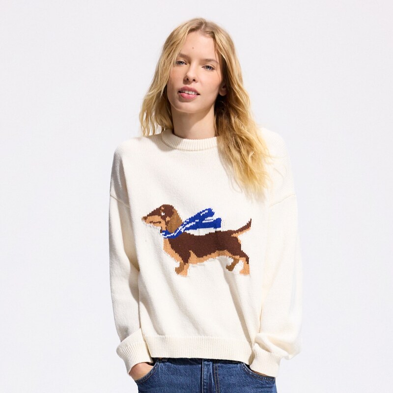 Reserved - LADIES` SWEATER - tělová
