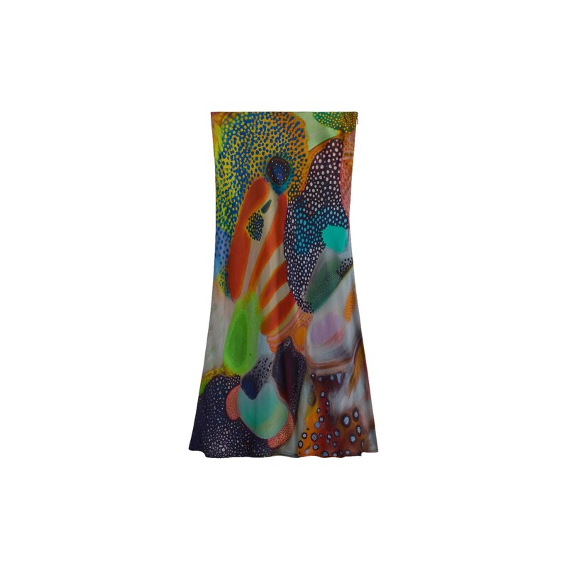 Desigual Sukně marine modrá / zelená / oranžová / černá