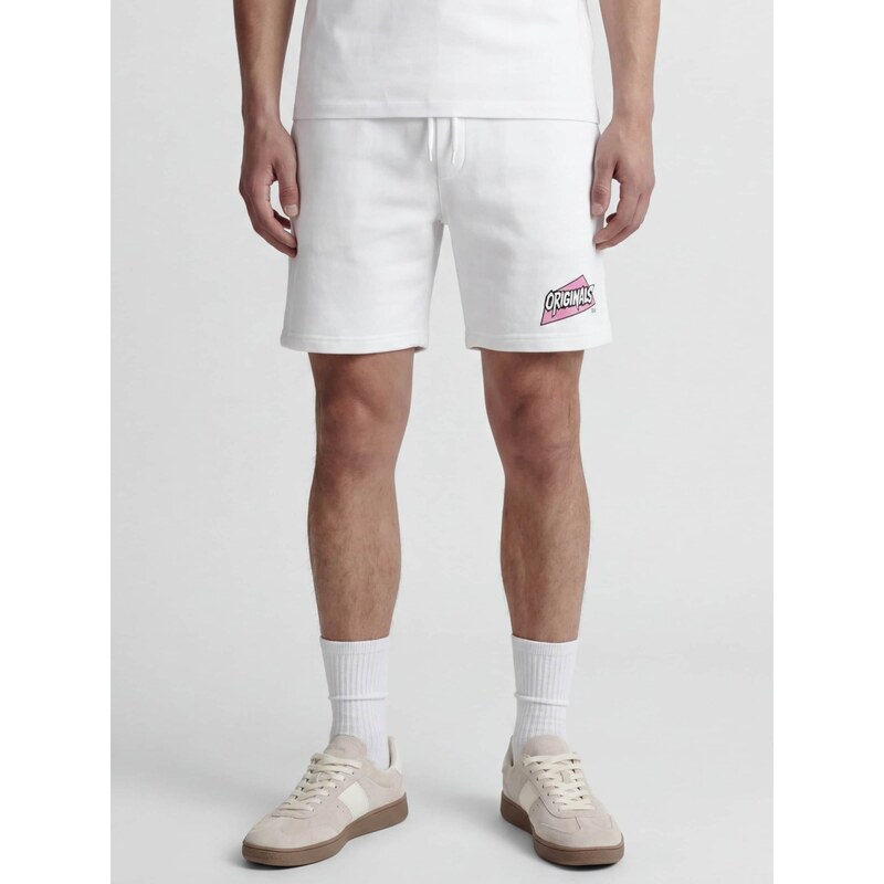 JACK & JONES Kalhoty JPSTKARL KAI růžová / černá / bílá