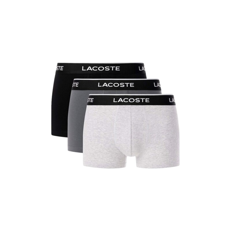 LACOSTE Boxerky tmavě šedá / šedý melír / černá