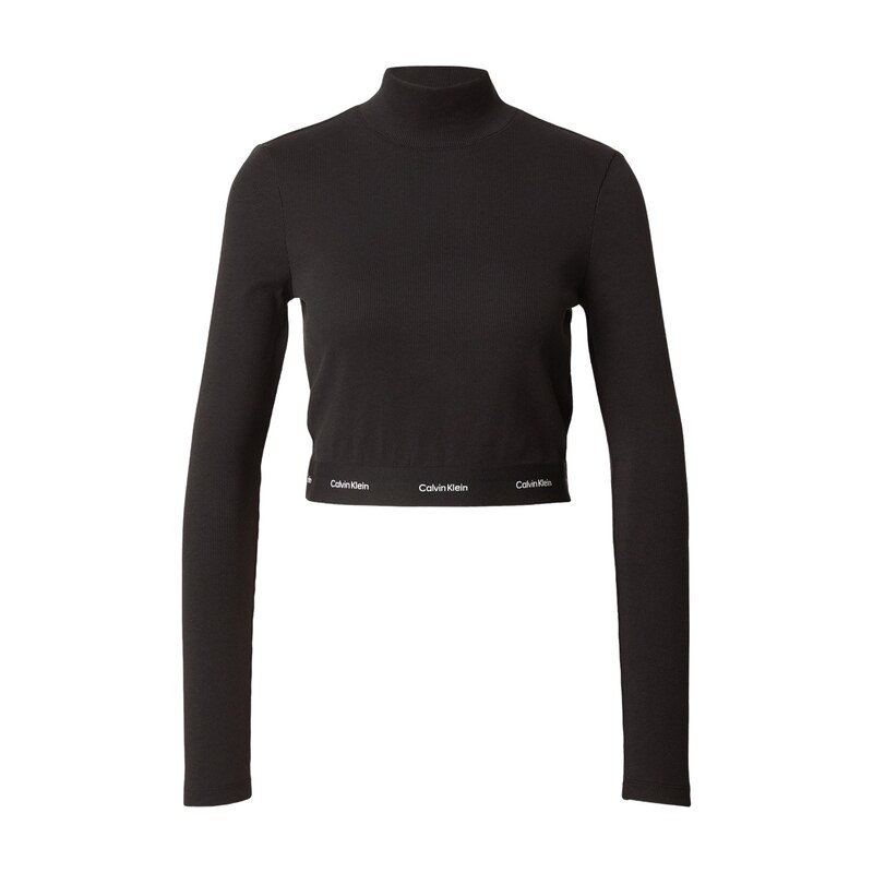 Calvin Klein Jeans Tričko černá / bílá
