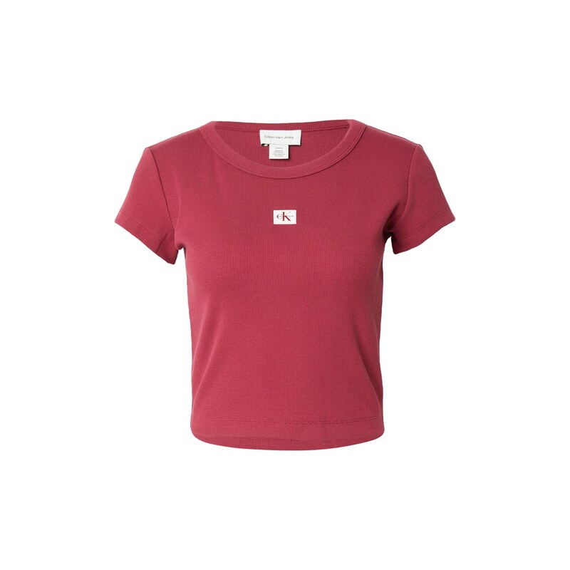 Calvin Klein Jeans Tričko burgundská červeň