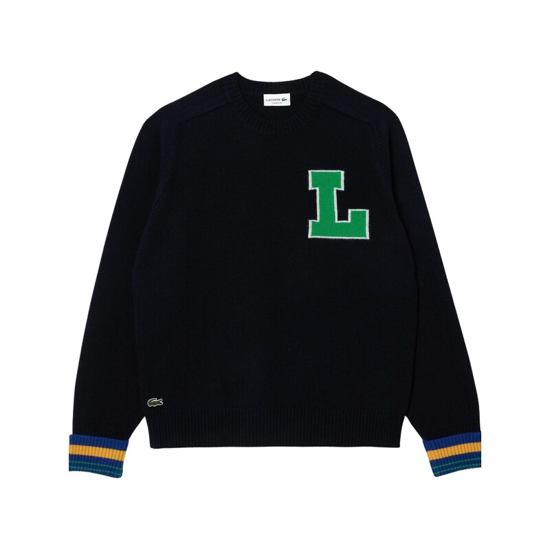 LACOSTE Svetr noční modrá / žlutá / zelená / bílá