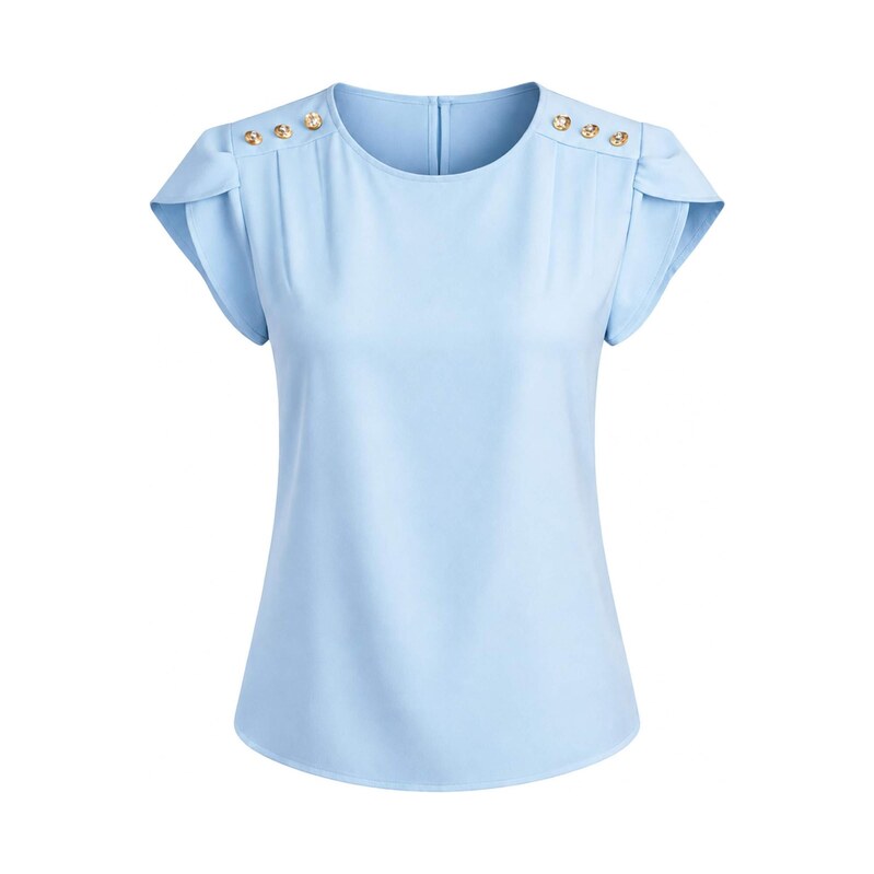 REGINA FASHION Halenka Short Sleeve Blouse with Decorative