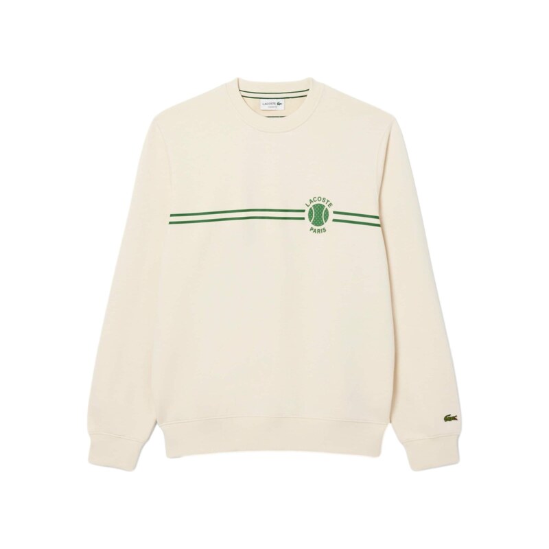 LACOSTE Mikina krémová / zelená