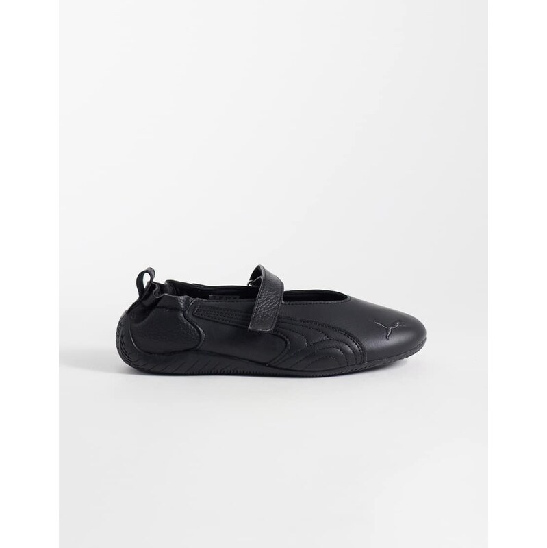Puma Speedcat Fleur leather ballet flats in all black