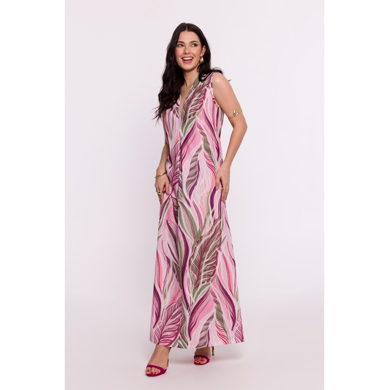 BeWear Womans Maxi print dress - model 1