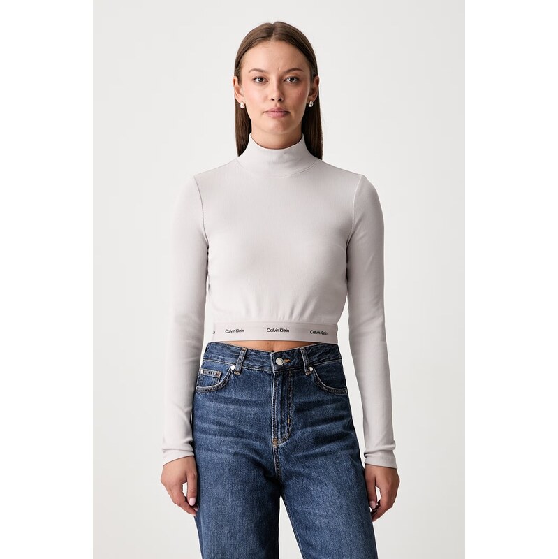 Calvin Klein Jeans tričko s dlouhým rukávem dámské bavlněné s