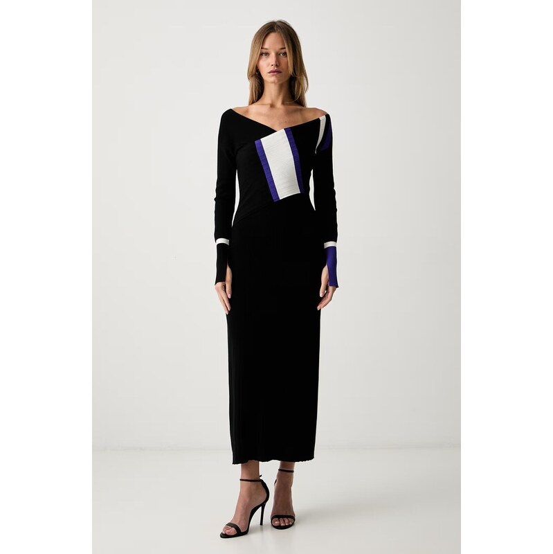 Patrizia Pepe svetrové šaty s viskózou