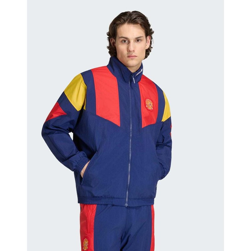 adidas performance Spain eqt track top in dark blue