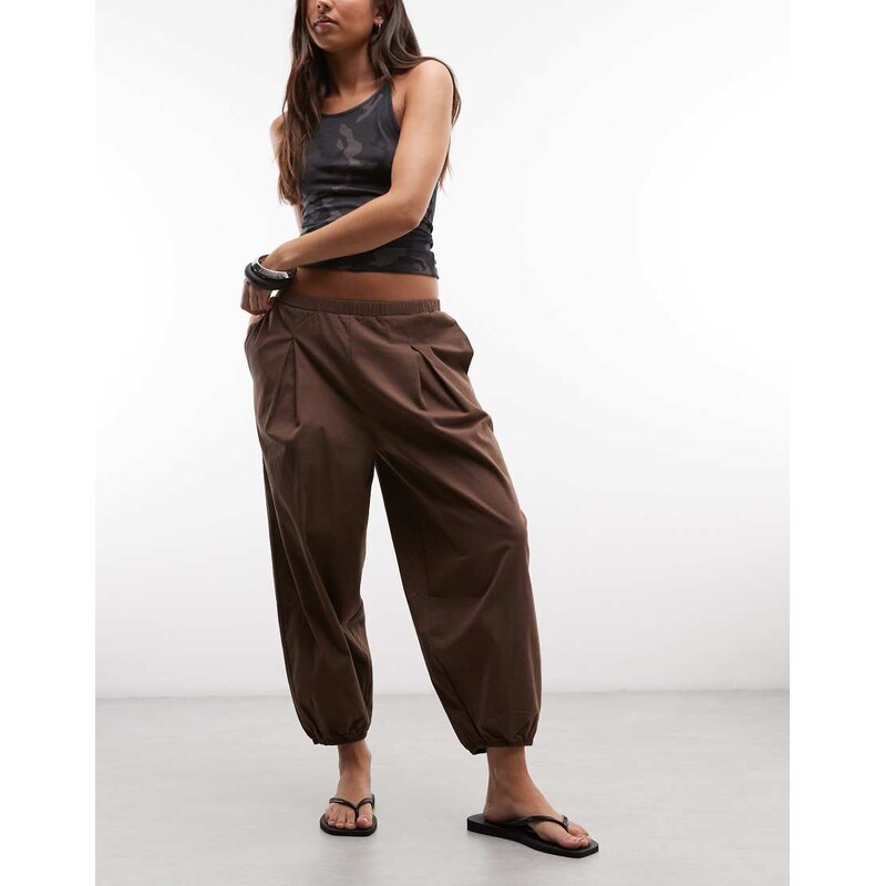 Reclaimed Vintage poplin bloomer style capri trouser in