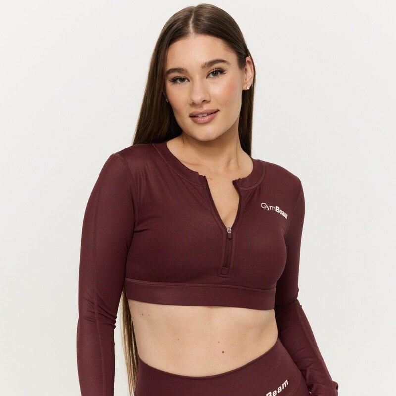 GYMBEAM Dámský sportovní top Prime s dlouhým rukávem a zipem