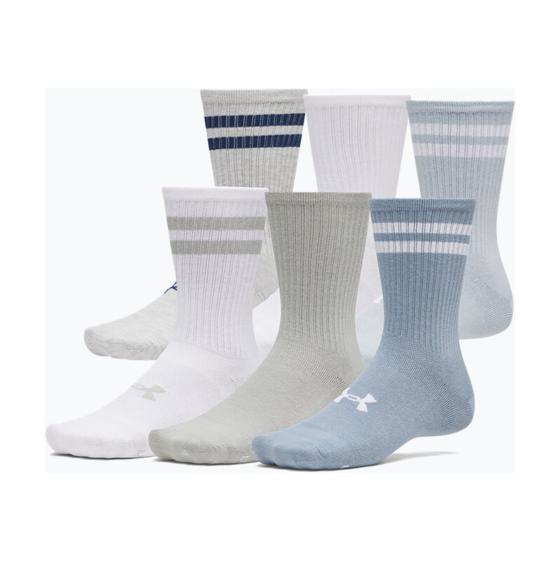 Ponožky Under Armour Essential Crew 6 Pack blue fog/blue wind