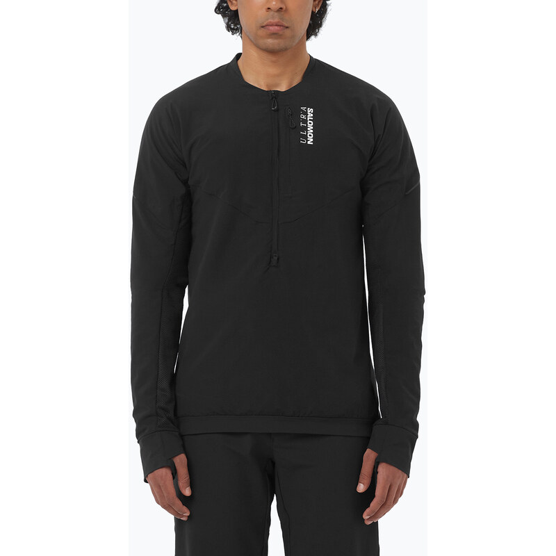 Pánská běžecká mikina Salomon Ultra Fleece Deep Black