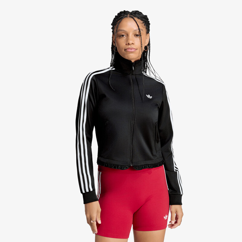 adidas Originals Mikina adidas Pleated Firebird Track Top Black