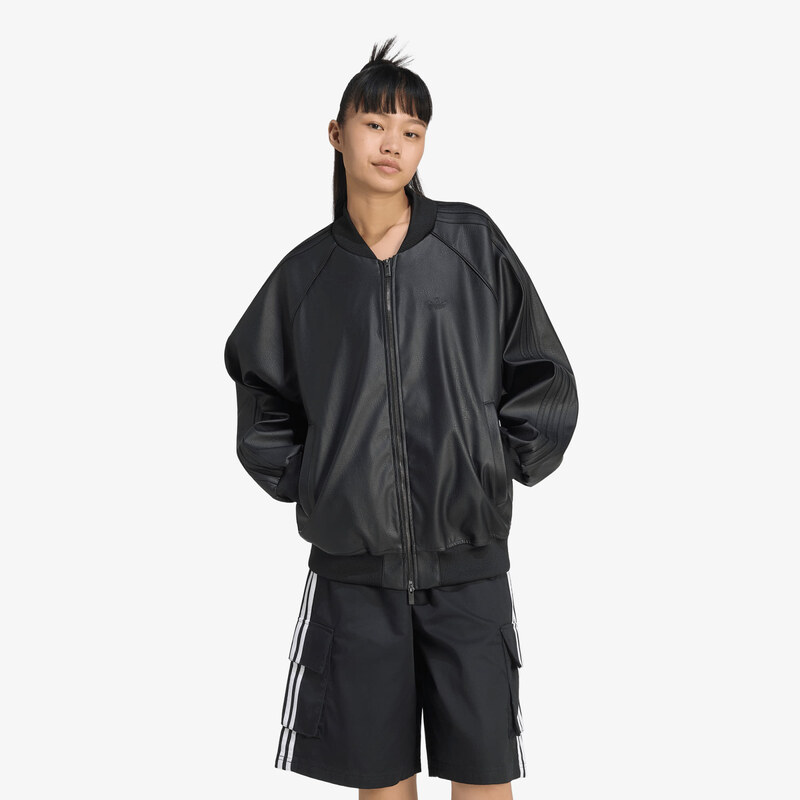 adidas Originals Bunda adidas Pleather SST Oversized Track Top