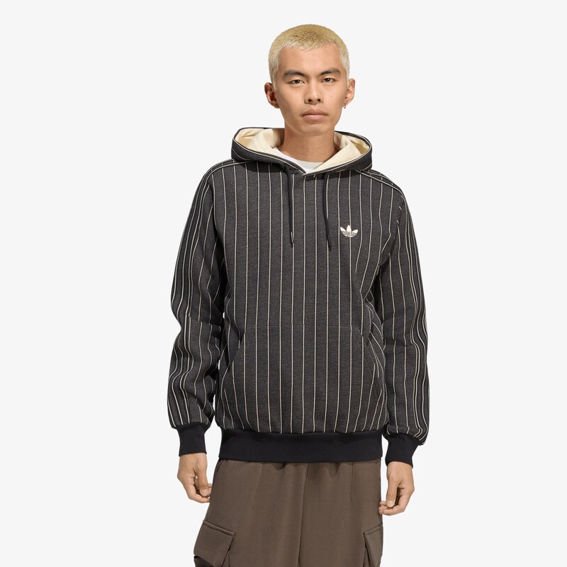 adidas Originals Mikina adidas Pinstripes Hoodie Black/ Warm