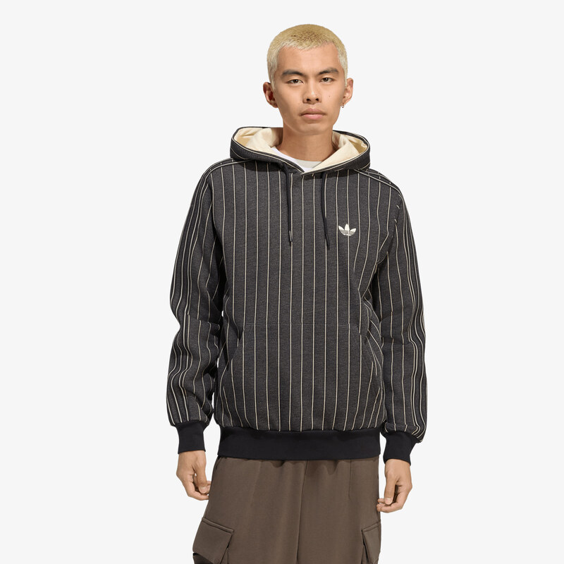 adidas Originals Mikina adidas Pinstripes Hoodie Black/ Warm