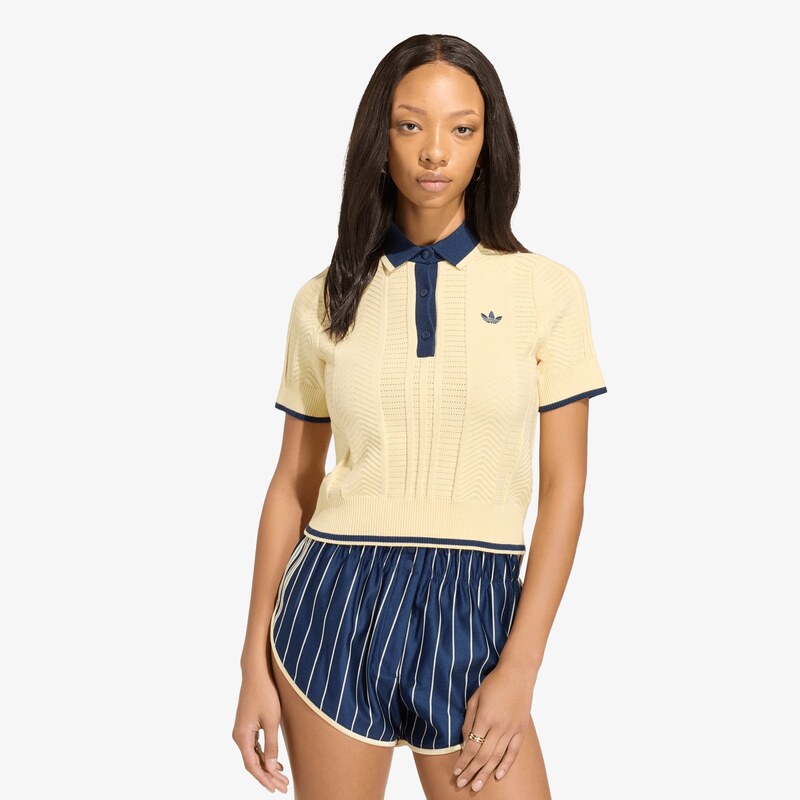 adidas Originals Tričko adidas Cable Knit Cali Tee Polo Warm