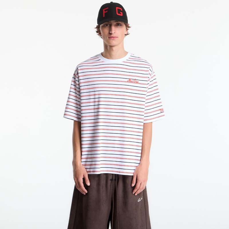 Tričko New Era Stripe OS Tee UNISEX White XL